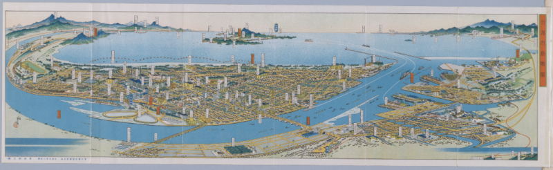 新潟市鳥瞰図