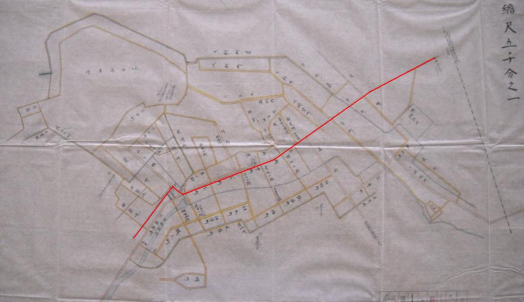 新発田地内の路線予定図の画像