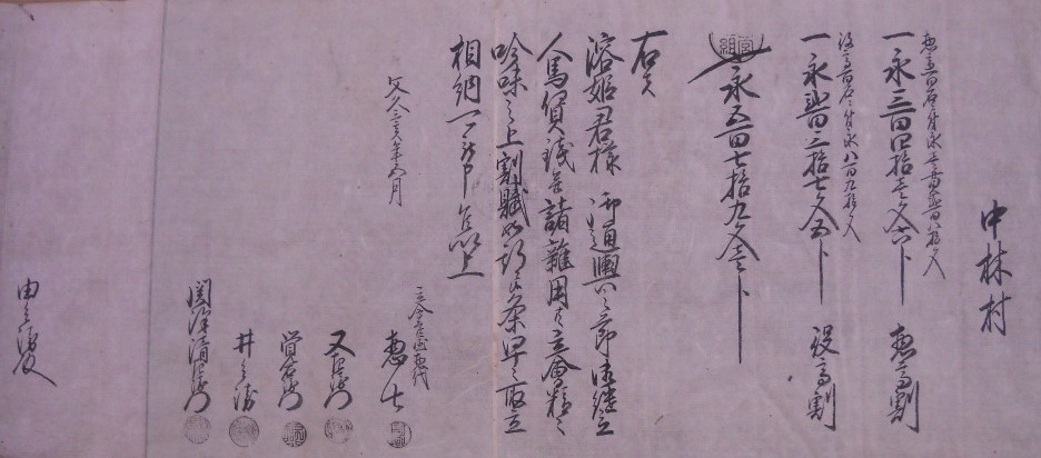 西頸城郡中林村石塚家文書の画像