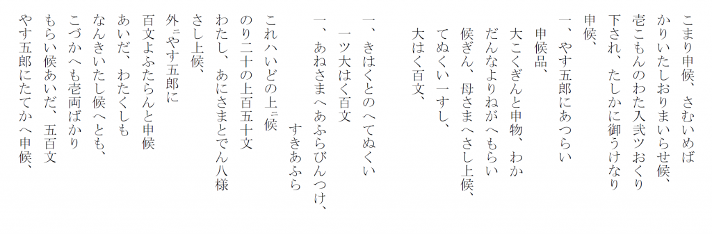 解読文2の画像