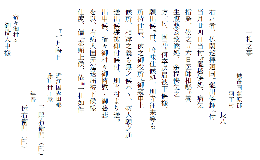 解読文の画像